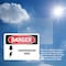 Signmission Underground Live Wire Danger Sign, Vinyl Decal, 14in W x 10in L, 2PK OS-2PACK-DS-D-1014-L-1600 - alternate 4